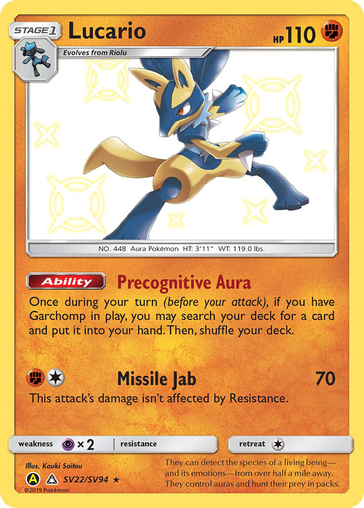 Lucario (SV22/SV94) [Sun & Moon: Hidden Fates - Shiny Vault] | Jomio and Rueliete's Cards and Comics