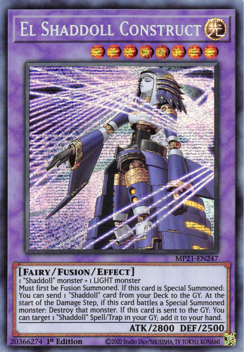 El Shaddoll Construct (Alternate Art) [MP21-EN247] Prismatic Secret Rare | Jomio and Rueliete's Cards and Comics