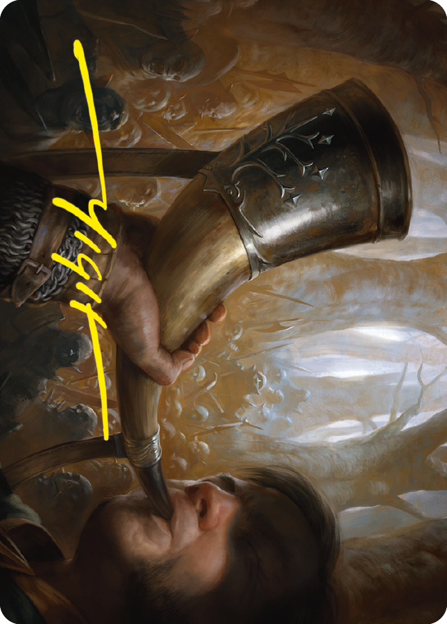 Horn of Gondor Art Card (Gold-Stamped Signature) [The Lord of the Rings: Tales of Middle-earth Art Series] | Jomio and Rueliete's Cards and Comics