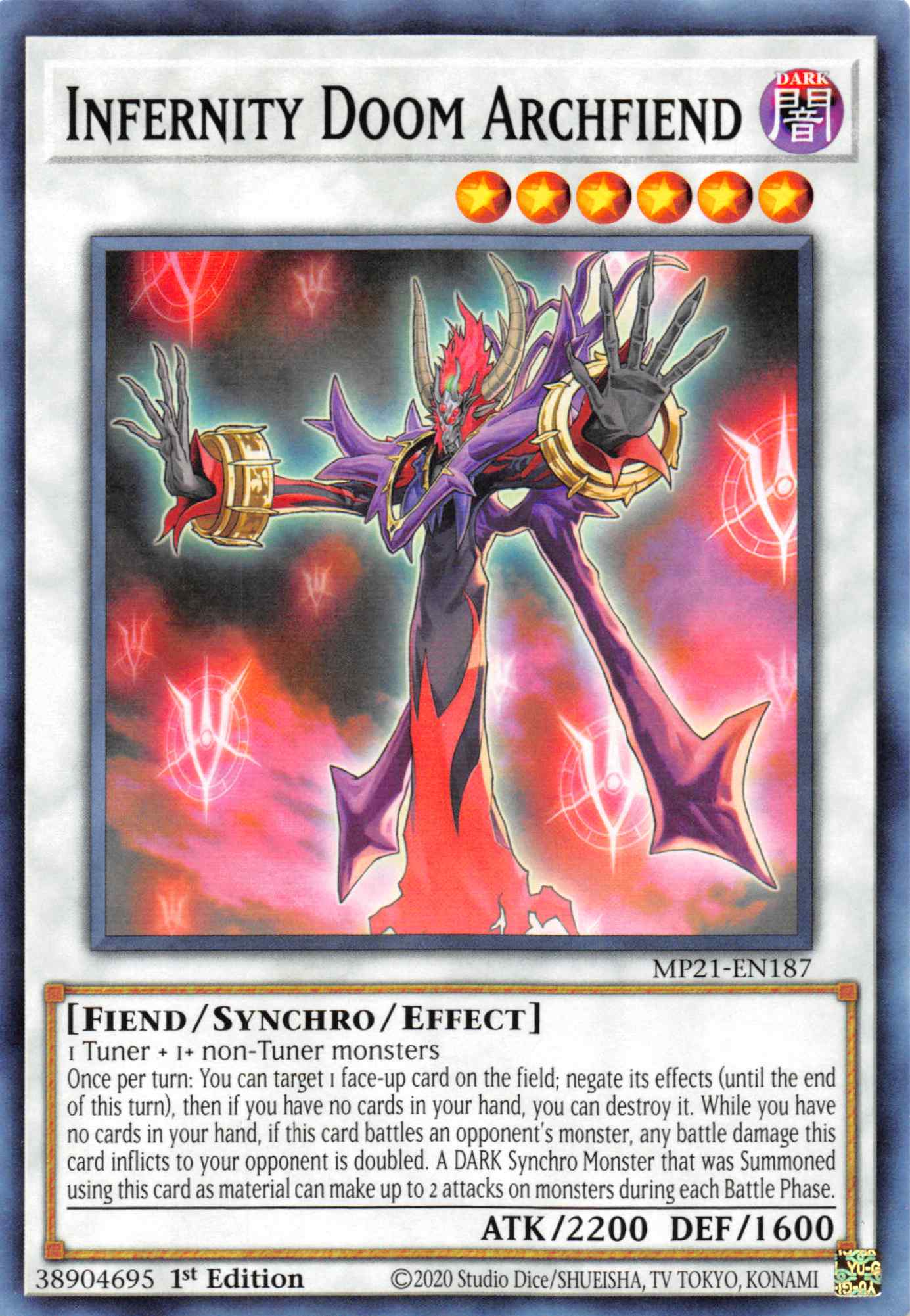 Infernity Doom Archfiend [MP21-EN187] Common | Jomio and Rueliete's Cards and Comics