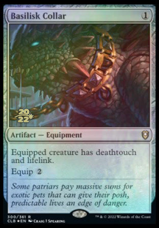 Basilisk Collar [Commander Legends: Battle for Baldur's Gate Prerelease Promos] | Jomio and Rueliete's Cards and Comics