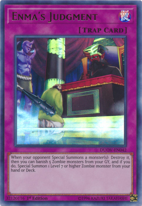 Enma's Judgment [DUOV-EN042] Ultra Rare | Jomio and Rueliete's Cards and Comics