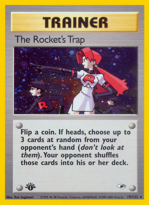 The Rocket's Trap (19/132) [Gym Heroes 1st Edition] | Jomio and Rueliete's Cards and Comics