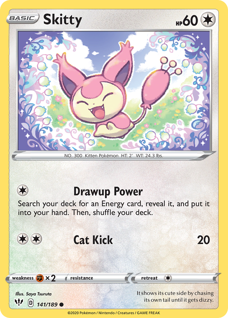 Skitty (141/189) [Sword & Shield: Darkness Ablaze] | Jomio and Rueliete's Cards and Comics