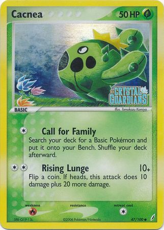 Cacnea (47/100) (Stamped) [EX: Crystal Guardians] | Jomio and Rueliete's Cards and Comics