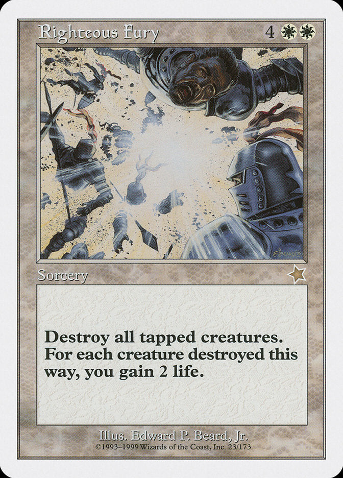 Righteous Fury [Starter 1999] | Jomio and Rueliete's Cards and Comics