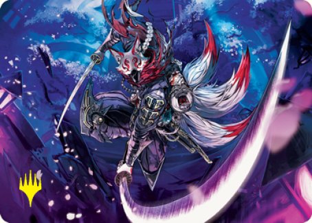 Blade-Blizzard Kitsune Art Card (Gold-Stamped Signature) [Kamigawa: Neon Dynasty Art Series] | Jomio and Rueliete's Cards and Comics