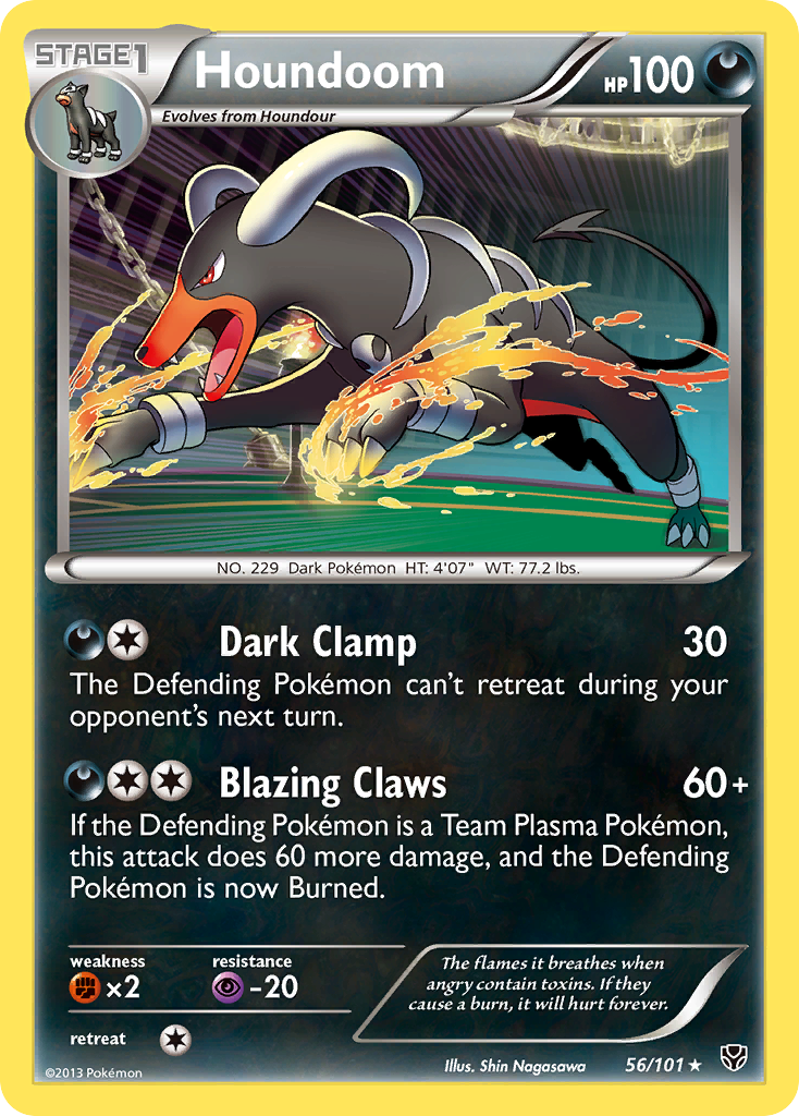 Houndoom (56/101) [Black & White: Plasma Blast] | Jomio and Rueliete's Cards and Comics