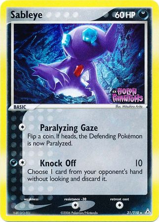 Sableye (31/110) (Stamped) [EX: Holon Phantoms] | Jomio and Rueliete's Cards and Comics