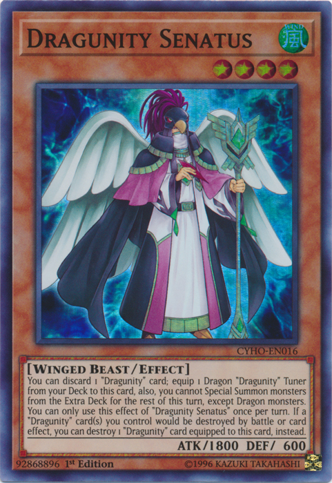 Dragunity Senatus [CYHO-EN016] Super Rare | Jomio and Rueliete's Cards and Comics