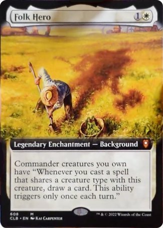 Folk Hero (Extended Art) [Commander Legends: Battle for Baldur's Gate] | Jomio and Rueliete's Cards and Comics