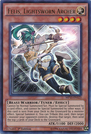 Felis, Lightsworn Archer [MP15-EN123] Ultra Rare | Jomio and Rueliete's Cards and Comics