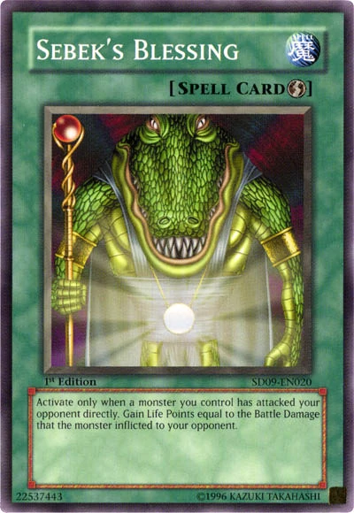 Sebek's Blessing [SD09-EN020] Common | Jomio and Rueliete's Cards and Comics