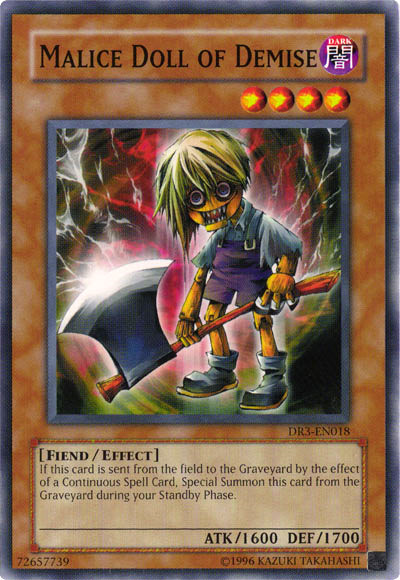 Malice Doll of Demise [DR3-EN018] Common | Jomio and Rueliete's Cards and Comics