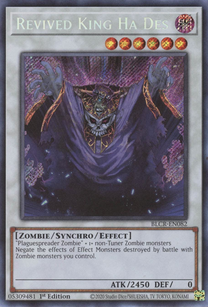 Revived King Ha Des [BLCR-EN082] Secret Rare | Jomio and Rueliete's Cards and Comics