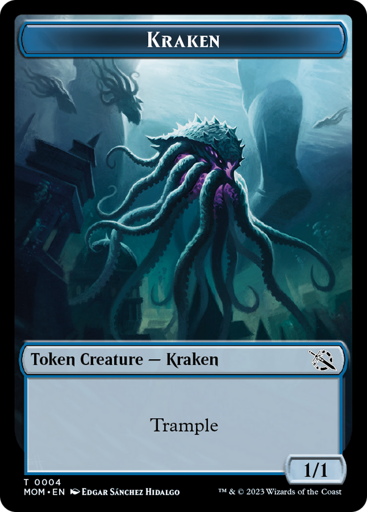 Treasure (20) // Kraken Double-Sided Token [March of the Machine Tokens] | Jomio and Rueliete's Cards and Comics