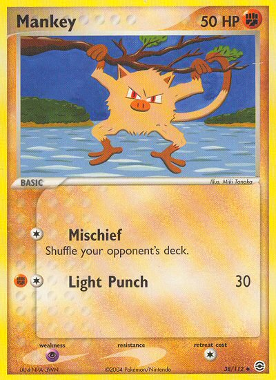 Mankey (38/112) [EX: FireRed & LeafGreen] | Jomio and Rueliete's Cards and Comics