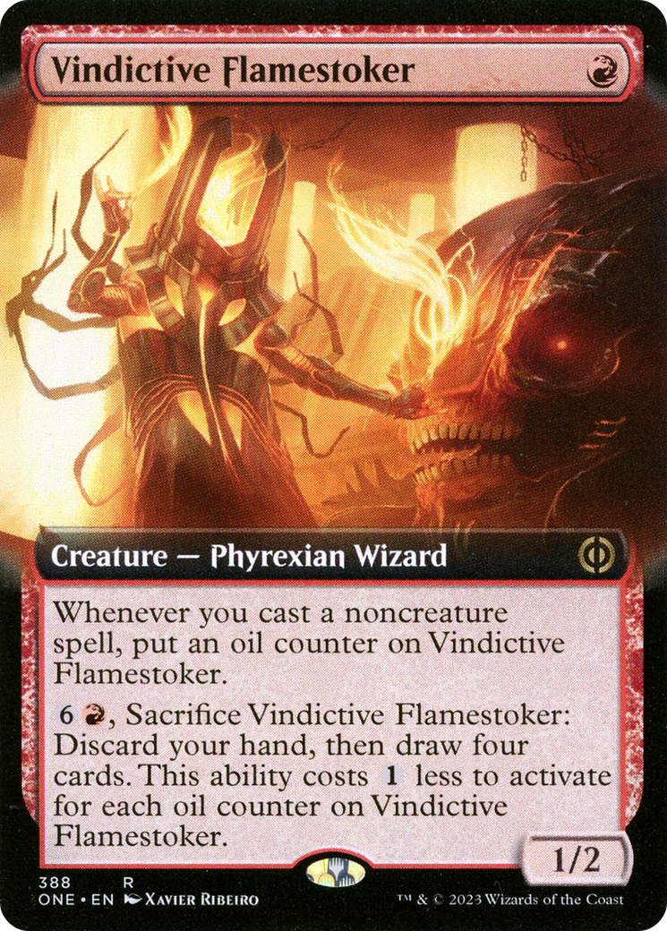Vindictive Flamestoker (Extended Art) [Phyrexia: All Will Be One] | Jomio and Rueliete's Cards and Comics