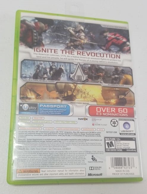 Assassin's Creed 3 - Xbox 360 Video Game | Jomio and Rueliete's Cards and Comics