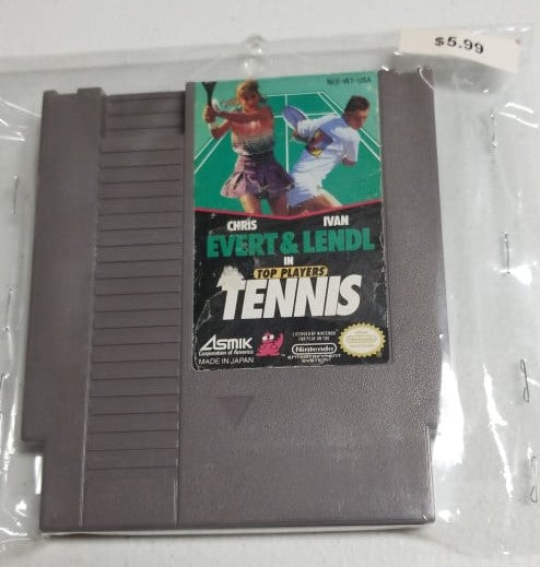 Chris Evert + Ivan Lendl in Top Players Tennis - Nintendo Entertainment System (NES) Video Game | Jomio and Rueliete's Cards and Comics