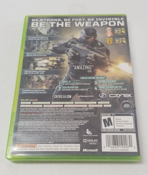 Crysis 2 [Limited Edition] - Xbox 360 Video Game | Jomio and Rueliete's Cards and Comics