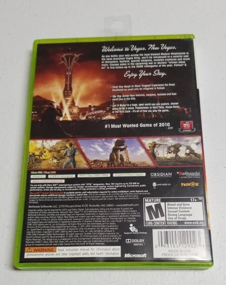 Fallout New Vegas - Xbox 360 Video Game | Jomio and Rueliete's Cards and Comics
