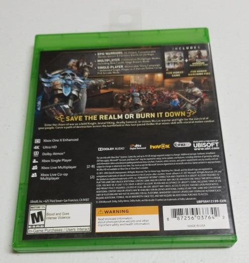 For Honor: Marching Fire Edition - Xbox One Video Game | Jomio and Rueliete's Cards and Comics