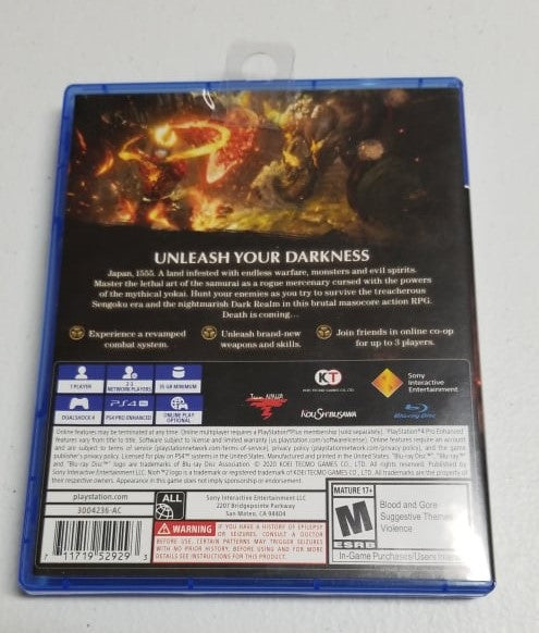 Nioh 2 - Playstation 4 Video Game | Jomio and Rueliete's Cards and Comics