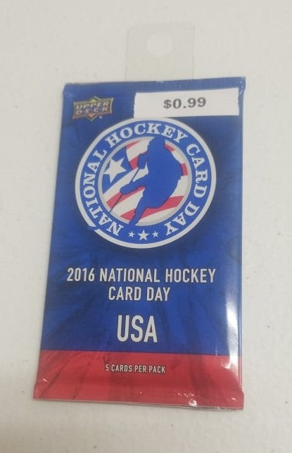 2016 National Hockey Card Day - USA Upper Deck Hockey Card Pack | Jomio and Rueliete's Cards and Comics