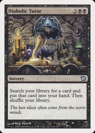 Diabolic Tutor [Ninth Edition] | Jomio and Rueliete's Cards and Comics
