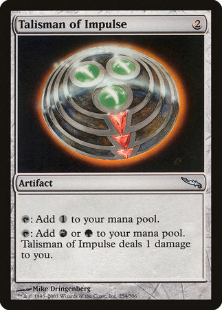 Talisman of Impulse [Mirrodin] | Jomio and Rueliete's Cards and Comics