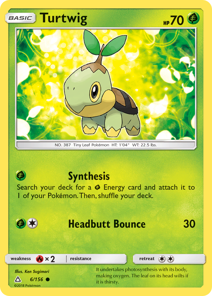 Turtwig (6/156) [Sun & Moon: Ultra Prism] | Jomio and Rueliete's Cards and Comics
