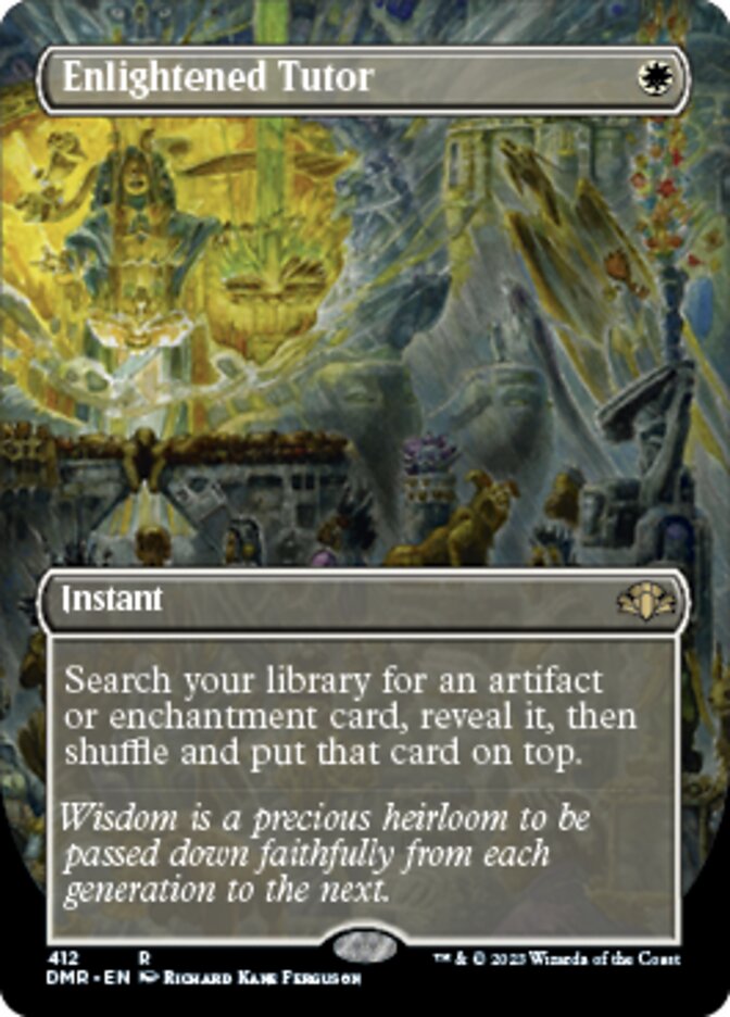 Enlightened Tutor (Borderless Alternate Art) [Dominaria Remastered] | Jomio and Rueliete's Cards and Comics