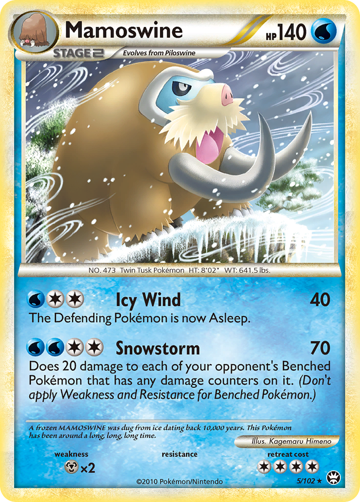 Mamoswine (5/102) [HeartGold & SoulSilver: Triumphant] | Jomio and Rueliete's Cards and Comics