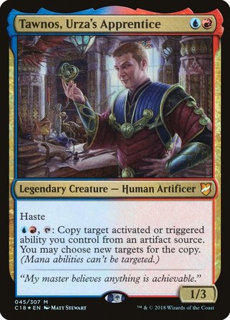 Tawnos, Urza's Apprentice [Commander 2018] | Jomio and Rueliete's Cards and Comics