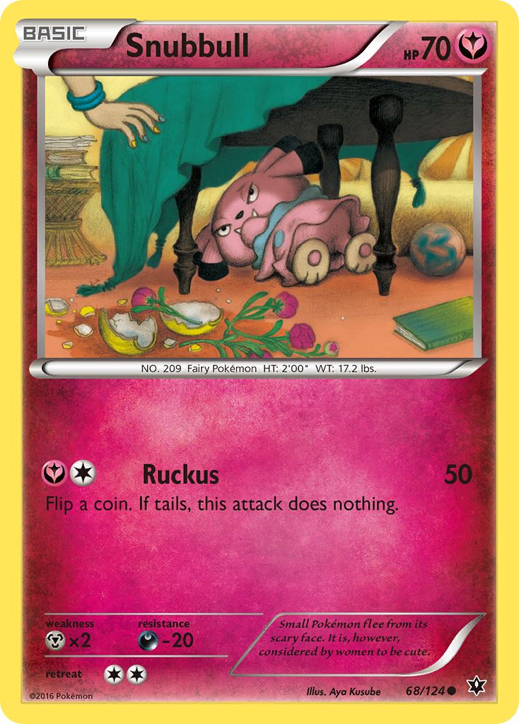 Snubbull (68/124) [XY: Fates Collide] | Jomio and Rueliete's Cards and Comics