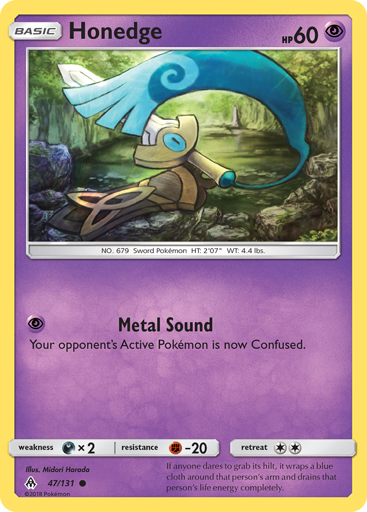 Honedge (47/131) [Sun & Moon: Forbidden Light] | Jomio and Rueliete's Cards and Comics