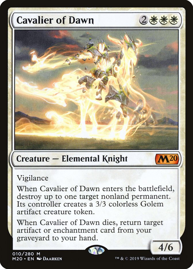 Cavalier of Dawn [Core Set 2020] | Jomio and Rueliete's Cards and Comics