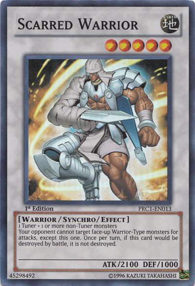 Scarred Warrior [PRC1-EN013] Super Rare | Jomio and Rueliete's Cards and Comics