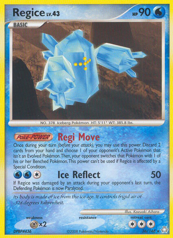 Regice (36/146) [Diamond & Pearl: Legends Awakened] | Jomio and Rueliete's Cards and Comics