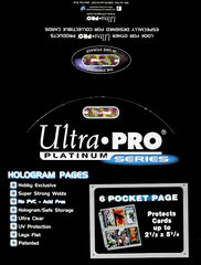 Ultra PRO: Platinum Hologram 6-Pocket Pages - 3-Holes (2.5" x 5-1/4" / 100-Pack) | Jomio and Rueliete's Cards and Comics