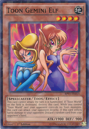 Toon Gemini Elf (Shatterfoil) [BP03-EN014] Rare | Jomio and Rueliete's Cards and Comics