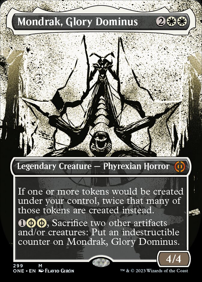 Mondrak, Glory Dominus (Borderless Ichor) [Phyrexia: All Will Be One] | Jomio and Rueliete's Cards and Comics