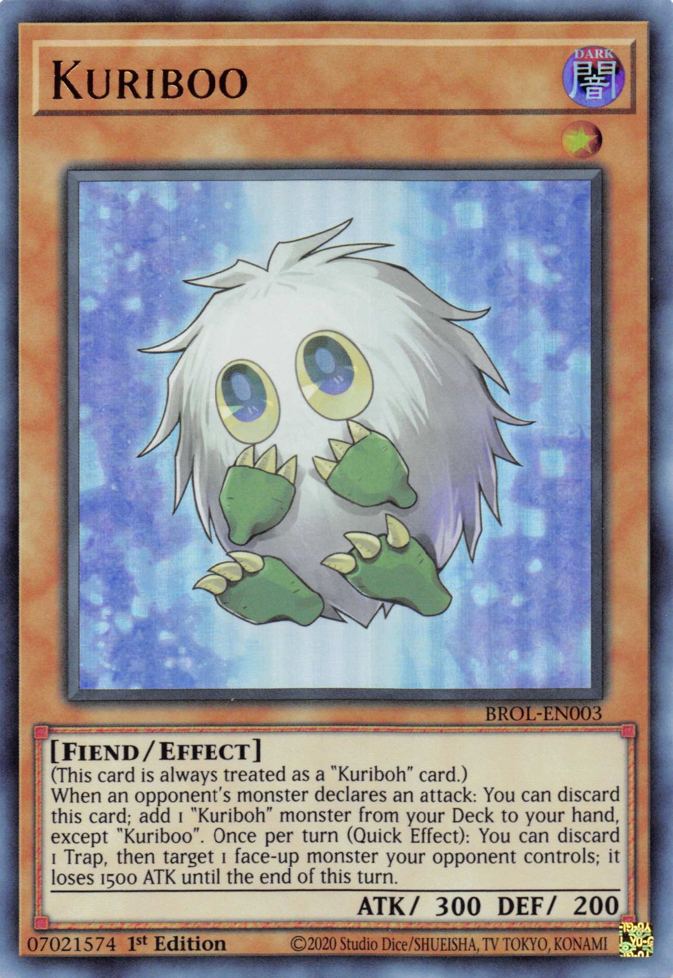 Kuriboo [BROL-EN003] Ultra Rare | Jomio and Rueliete's Cards and Comics