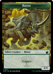 Saproling // Rhino Double-Sided Token [Ravnica Remastered Tokens] | Jomio and Rueliete's Cards and Comics