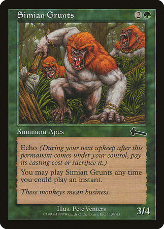 Simian Grunts [Urza's Legacy] | Jomio and Rueliete's Cards and Comics