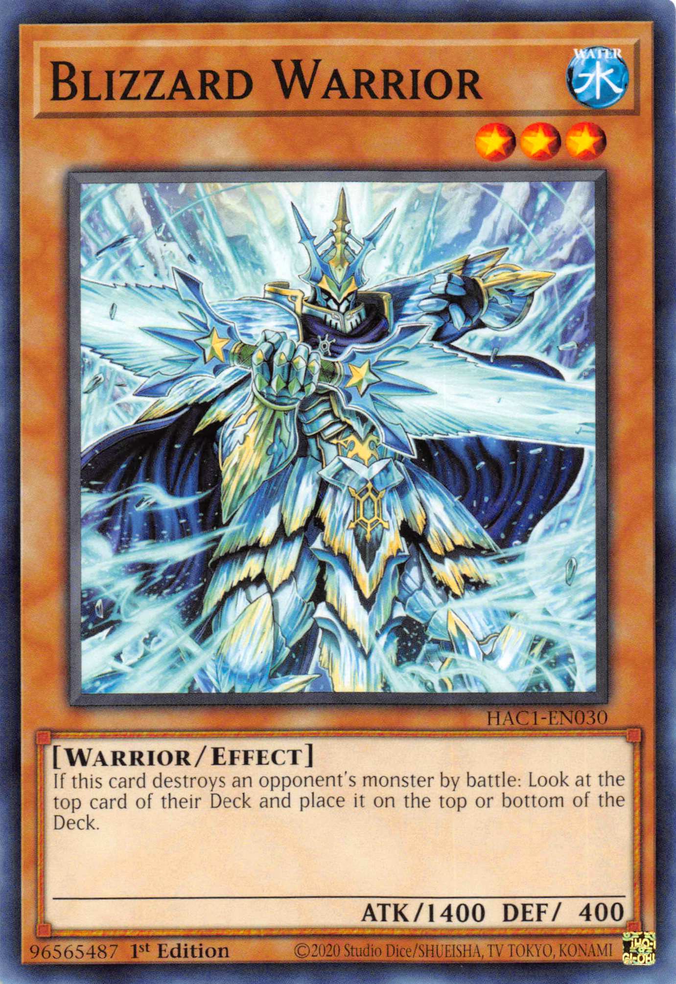 Blizzard Warrior (Duel Terminal) [HAC1-EN030] Parallel Rare | Jomio and Rueliete's Cards and Comics