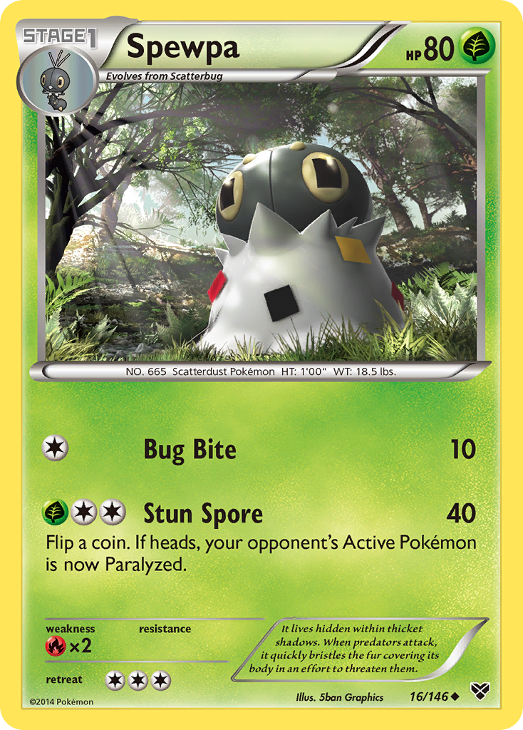 Spewpa (16/146) [XY: Base Set] | Jomio and Rueliete's Cards and Comics