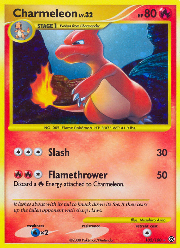 Charmeleon (102/100) [Diamond & Pearl: Stormfront] | Jomio and Rueliete's Cards and Comics