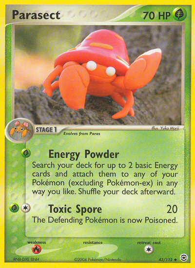 Parasect (43/112) [EX: FireRed & LeafGreen] | Jomio and Rueliete's Cards and Comics
